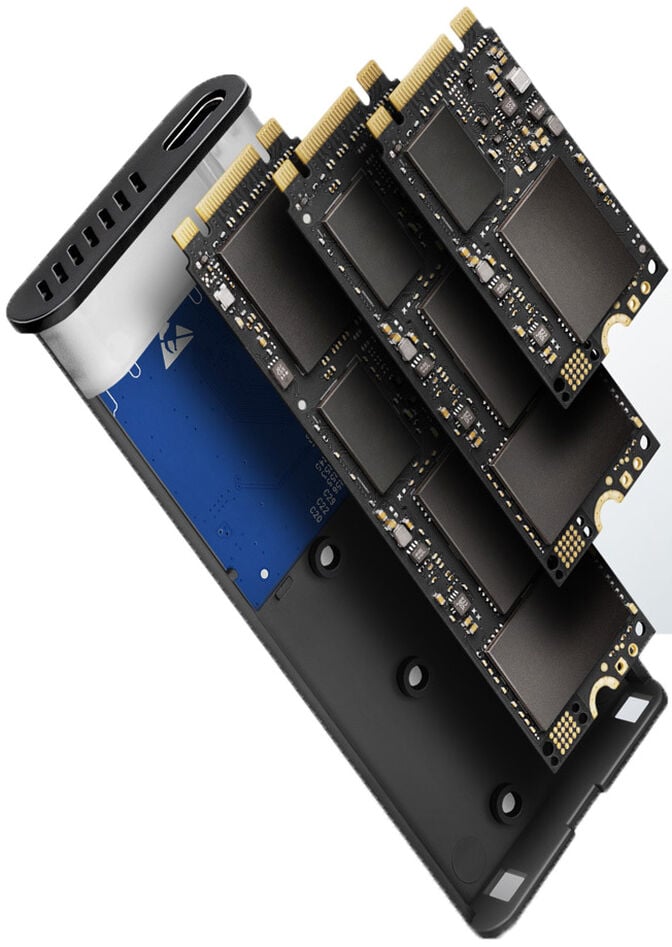 Caixa Externa AXAGON EEM2-SB2 USB-C 3.2 Gen 2, SSD M.2 - Preto image number 4