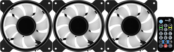 Ventoinha Aerocool Mirage 12 ARGB Pro Preto 120mm (Pack 3) image number 4