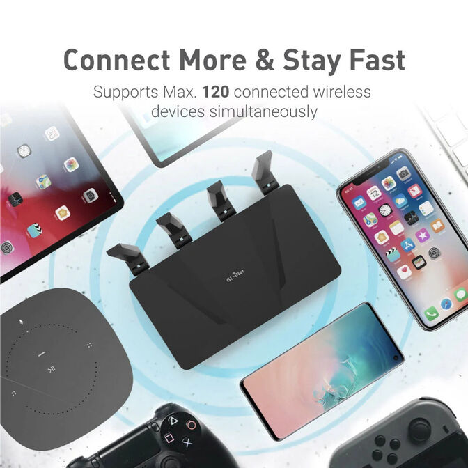 Router GL.iNet GL-AX1800 Flint Wireless Wi-Fi 6 Secure Router image number 6