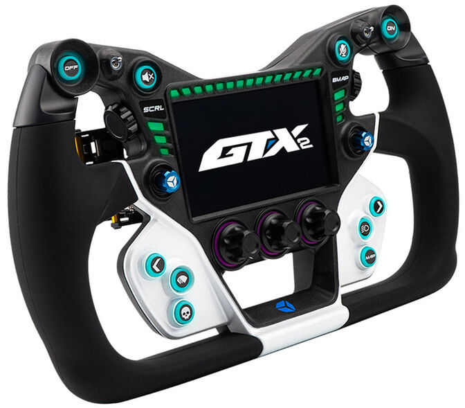 Volante Cube Controls GTX2 Grip (32cm) - Branco / Azul image number 1