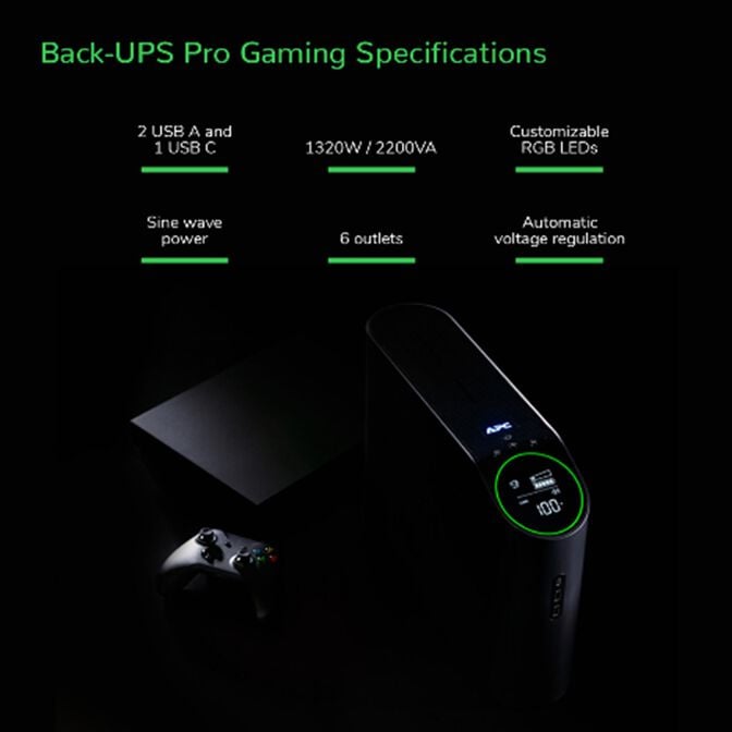 UPS APC Back-UPS Pro Gaming RGB 2200VA/1320W IEC/Shucko image number 10