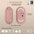 Rato Logitech Pebble 2 M350s Bluetooth Tonal Rose image number null