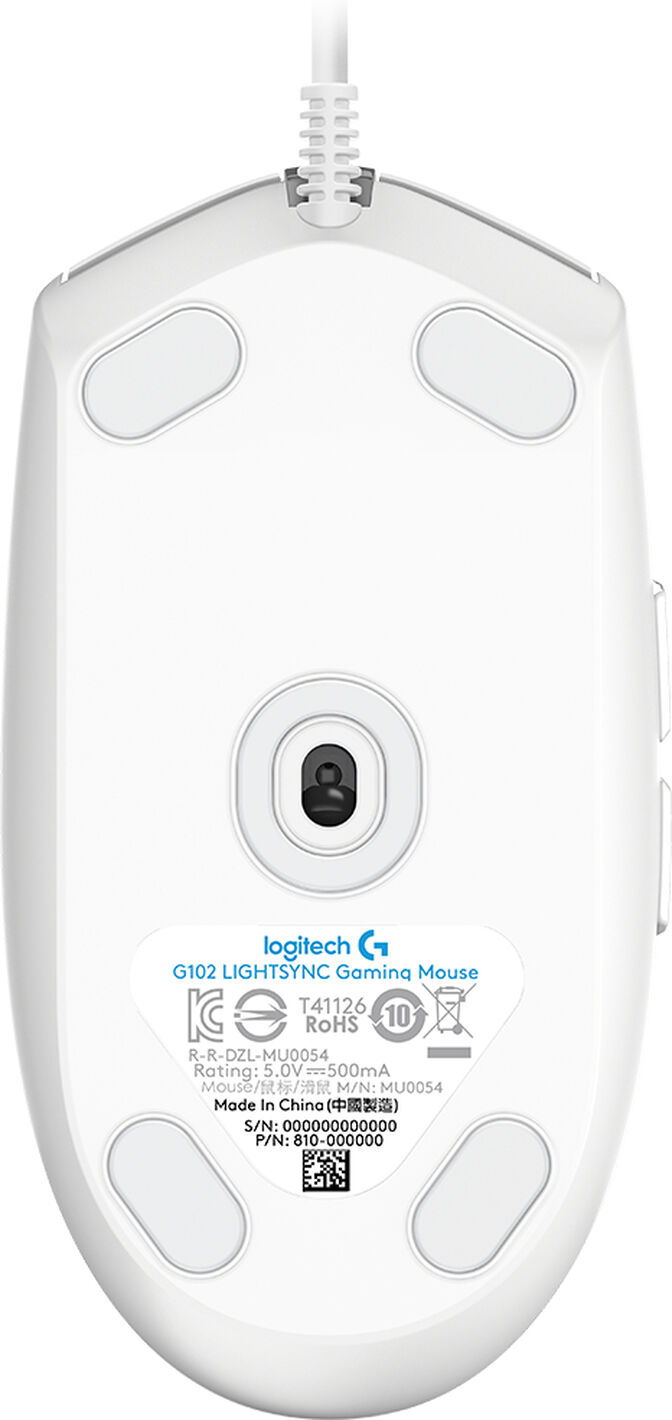 Rato Logitech G102 Lightsync RGB 8000DPI Branco image number 4