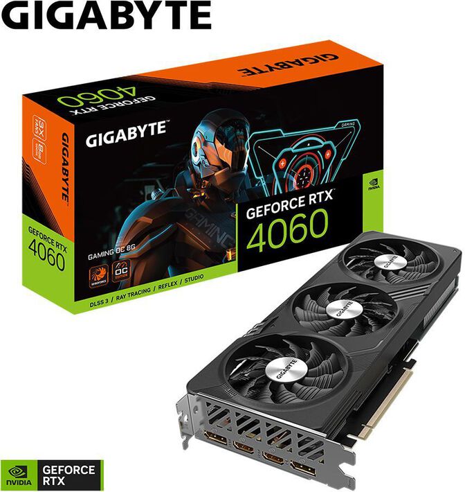 Gr&aacute;fica Gigabyte GeForce&reg; RTX 4060 Gaming OC 8GB GDDR6 DLSS3 image number 1
