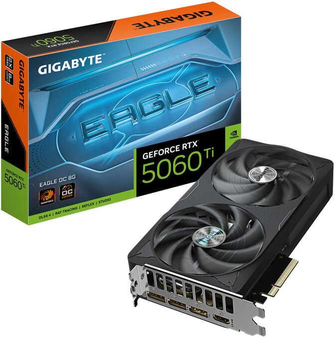 Gr&aacute;fica Gigabyte GeForce&reg; RTX 5060 Ti Eagle OC 8GB GDDR7 DLSS4 image number 0