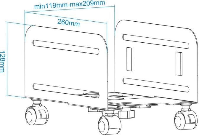 Suporte M&oacute;vel Tooq para Caixa Preto image number 6