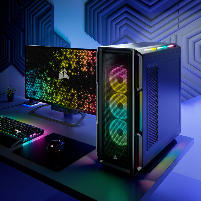 Caixa ATX Corsair 5000T iCUE RGB Preto Vidro Temperado image number 8