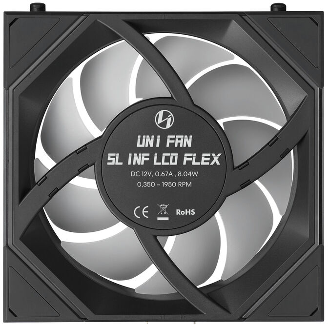 Ventoinha Lian Li UNI FAN SL120 LCD Infinity FLEX Wireless Preto 120mm (Pack 3) image number 5