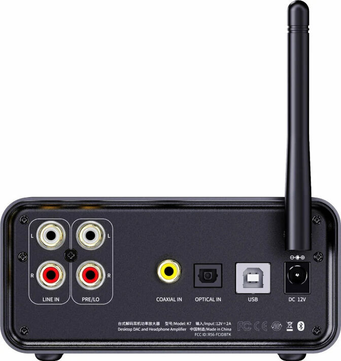 DAC Amplificador de Mesa FiiO K7 Balanceado THX AAA Preto image number 2