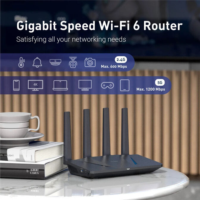 Router GL.iNet GL-AX1800 Flint Wireless Wi-Fi 6 Secure Router image number 3