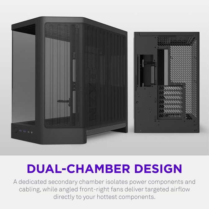 Caixa ATX NZXT H6 Preta Vidro Temperado image number 2