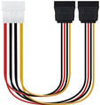 Cabo de Alimenta&ccedil;&atilde;o SATA Nanocable 5.25" (Molex 4Pinos) M 2x SATA F 20 CM image number null