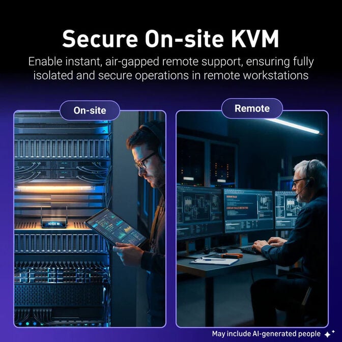 KVM Acesso Remoto GL.iNet GL-RM10RC Comet 5G Wi-Fi 6 5G RedCap image number 8