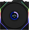 Ventoinha Lian Li UNI FAN TL120 LCD Wireless RGB Reverse PWM Preto 120mm image number null