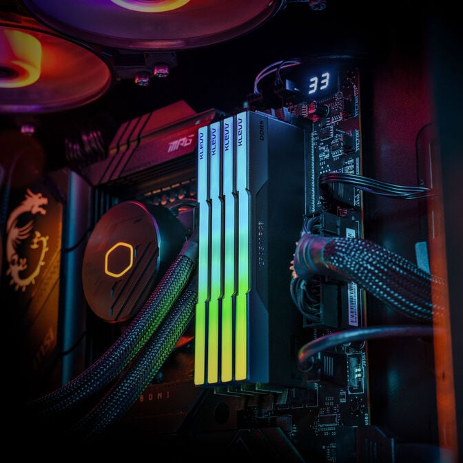 KLEVV Kit 32GB (2 x 16GB) DDR5 CRAS V 6000MHz CL28 RGB Obsidian Black (Intel XMP/AMD Expo) image number 14
