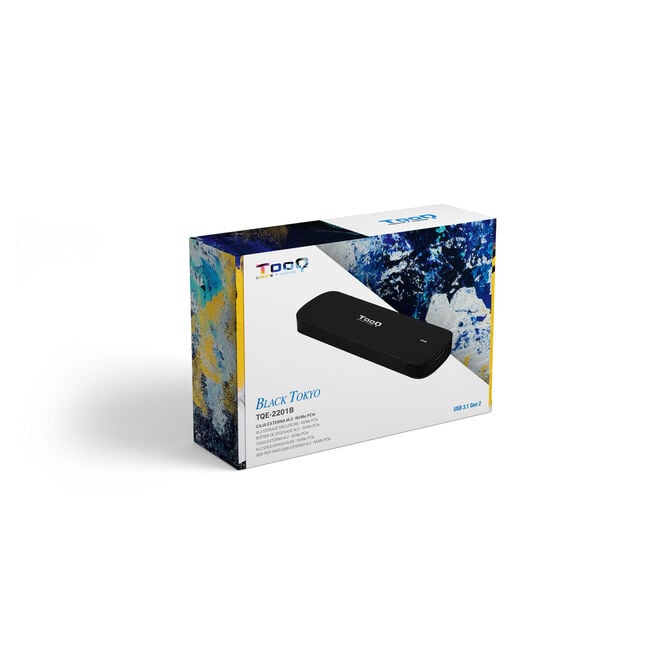 Caixa SSD Tooq M.2 NGFF/NVMe SSD USB 3.1 Gen 2 Aluminio Preto image number 2