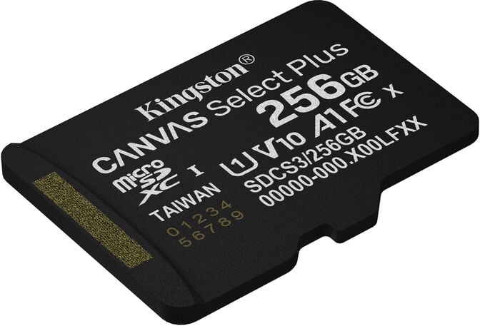 Cart&atilde;o Kingston Canvas Select Plus Gen3 150MB/s MicroSDHC UHS-I A1 256GB image number 3