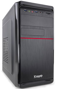 ** B Grade ** Caixa Micro-ATX Tooq C/ Fonte 500W + Leitor de cart&otilde;es + 2x USB 3.0 Preta