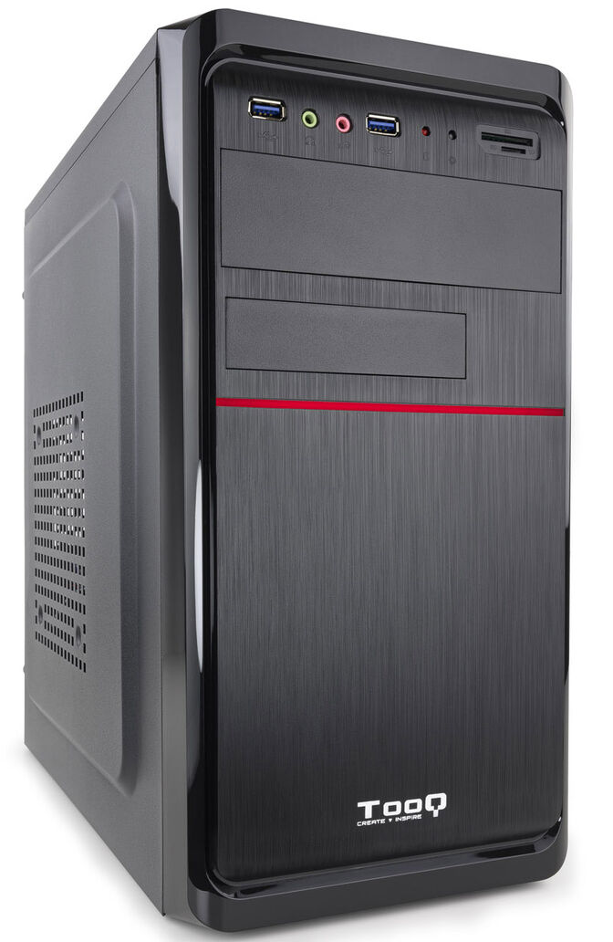 ** B Grade ** Caixa Micro-ATX Tooq C/ Fonte 500W + Leitor de cart&otilde;es + 2x USB 3.0 Preta image number 0