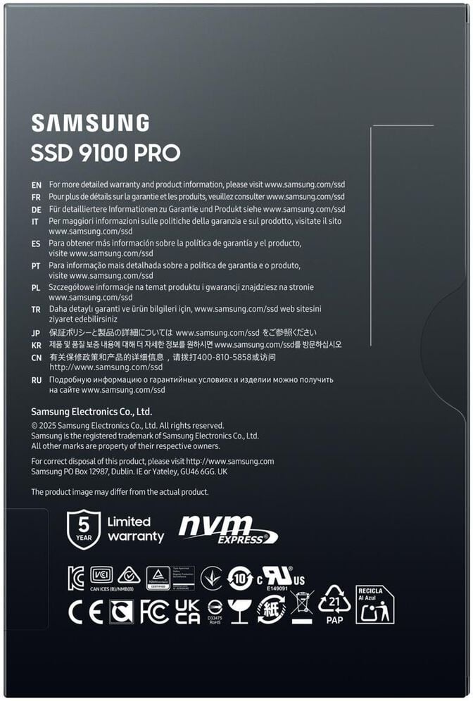 SSD Samsung 9100 Pro 2TB Gen5 M.2 NVMe (14700/13300MB/s) image number 6