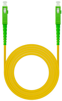 Cabo de Fibra &Oacute;ptica Nanocable SC/APC-SC/APC Monomodo Simplex LSZH 1 M Amarelo