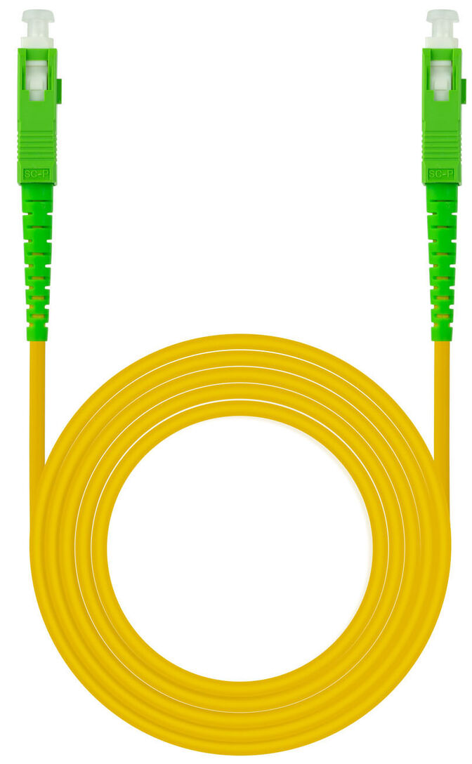 Cabo de Fibra &Oacute;ptica Nanocable SC/APC-SC/APC Monomodo Simplex LSZH 1 M Amarelo image number 0