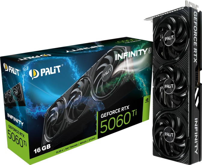 Gr&aacute;fica Palit GeForce&reg; RTX 5060 Ti Infinity 3 16GB GDDR7 DLSS4 image number 0