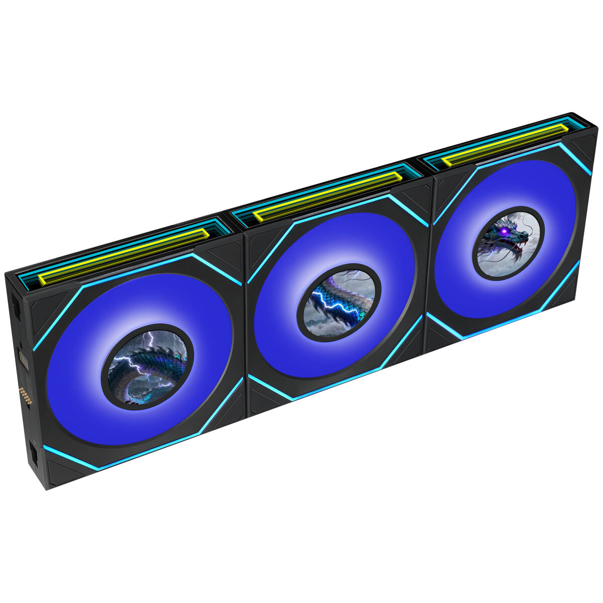 Ventoinha Lian Li UNI FAN SL120 LCD Infinity FLEX Wireless Reverse Blade Preto 120mm (Pack 3)