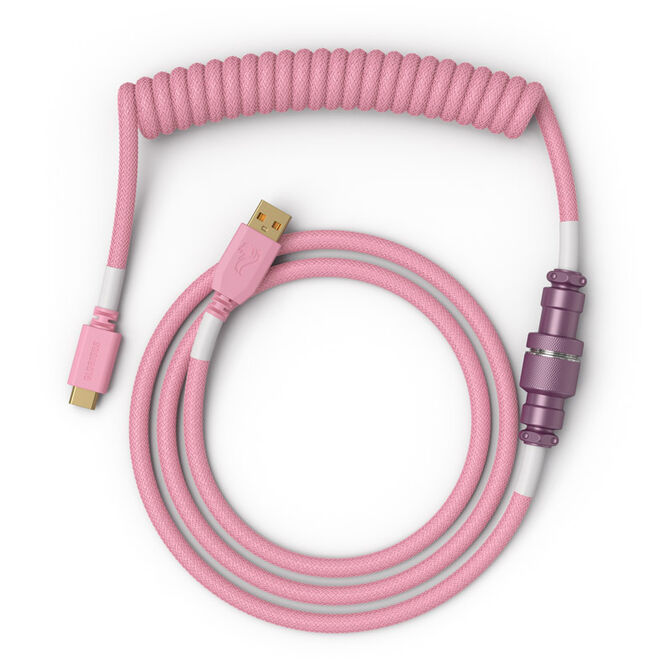 Cabo Coiled Glorious USB-C para USB-A 137m - Prism Pink image number 1