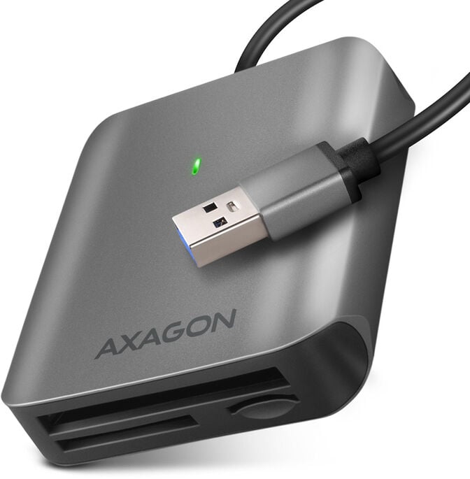 Leitor de cart&otilde;es externo AXAGON CRE-S3 External USB-A 3.2 Gen 1, 3-slot & lun SD/microSD/CF, UHS-II image number 0