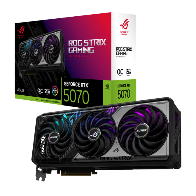 Gr&aacute;fica Asus GeForce&reg; RTX 5070 ROG Strix Gaming OC 12GB GDDR7 DLSS4 Bonus