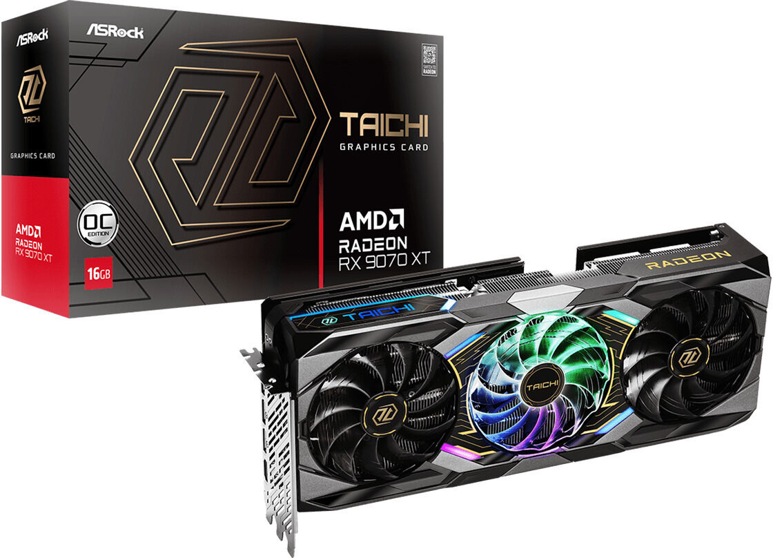 Gr&aacute;fica ASRock Radeon RX 9070 XT Taichi OC 16GB GDDR6