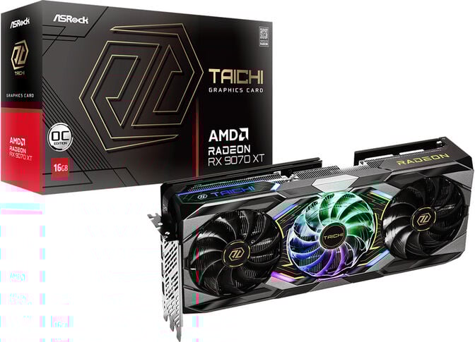 Gr&aacute;fica ASRock Radeon RX 9070 XT Taichi OC 16GB GDDR6 Bonus