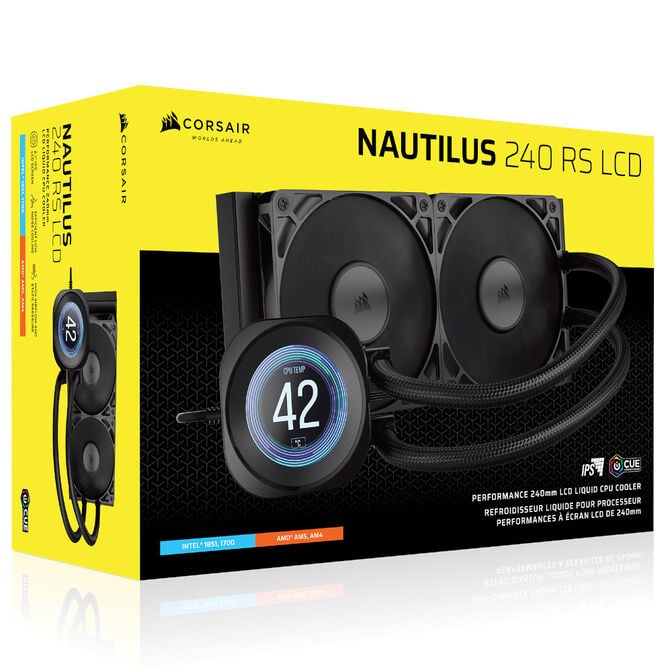 Water Cooler CPU Corsair NAUTILUS RS LCD 240mm Preto image number 6