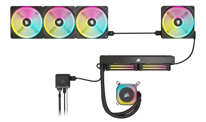 Ventoinha Corsair iCUE Link QX120 RGB PWM Preta 120mm (Expansion Kit) image number 1