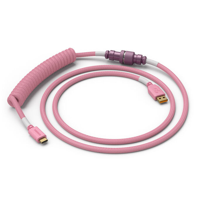 Cabo Coiled Glorious USB-C para USB-A 137m - Prism Pink image number 0