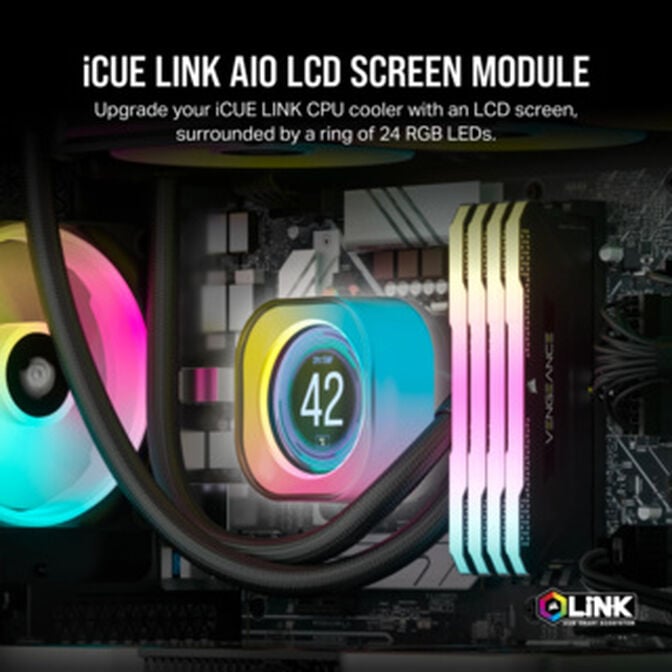 M&oacute;dulo de Ecr&atilde; Corsair LCD iCUE LINK RX Preto image number 4