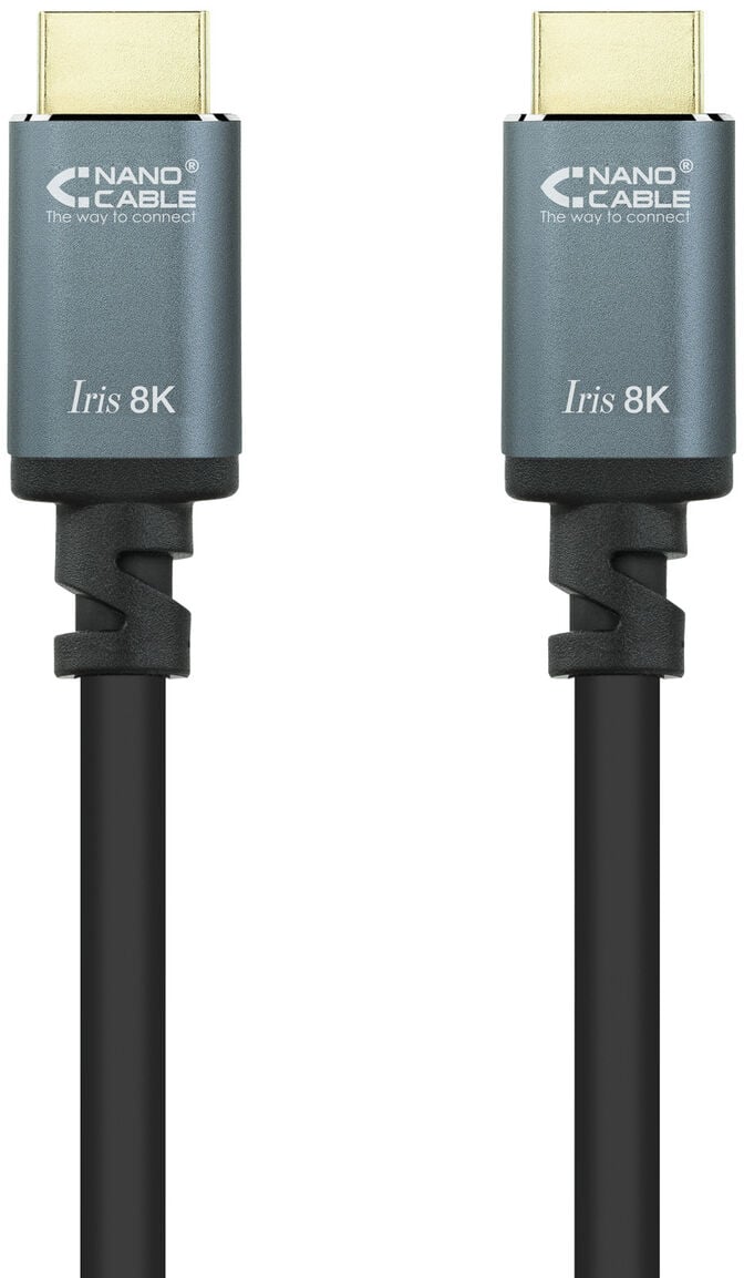 Cabo HDMI V2.1 8K Nanocable IRIS A M/M 1.5 M Preto image number 1