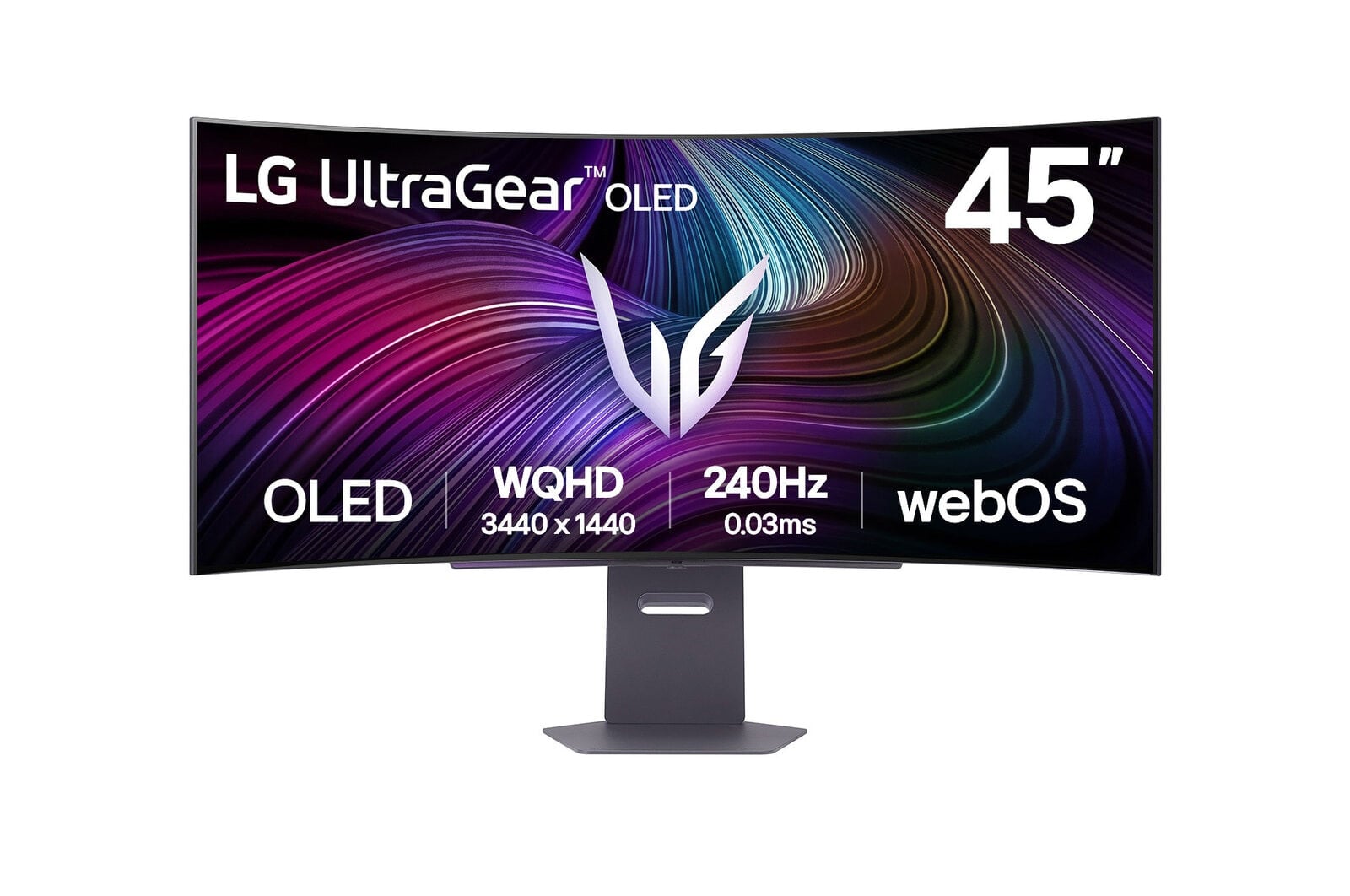 Monitor Curvo Gaming LG UltraGear 45" 45GX90SA OLED WQHD 240Hz 0.03ms FreeSync Premium