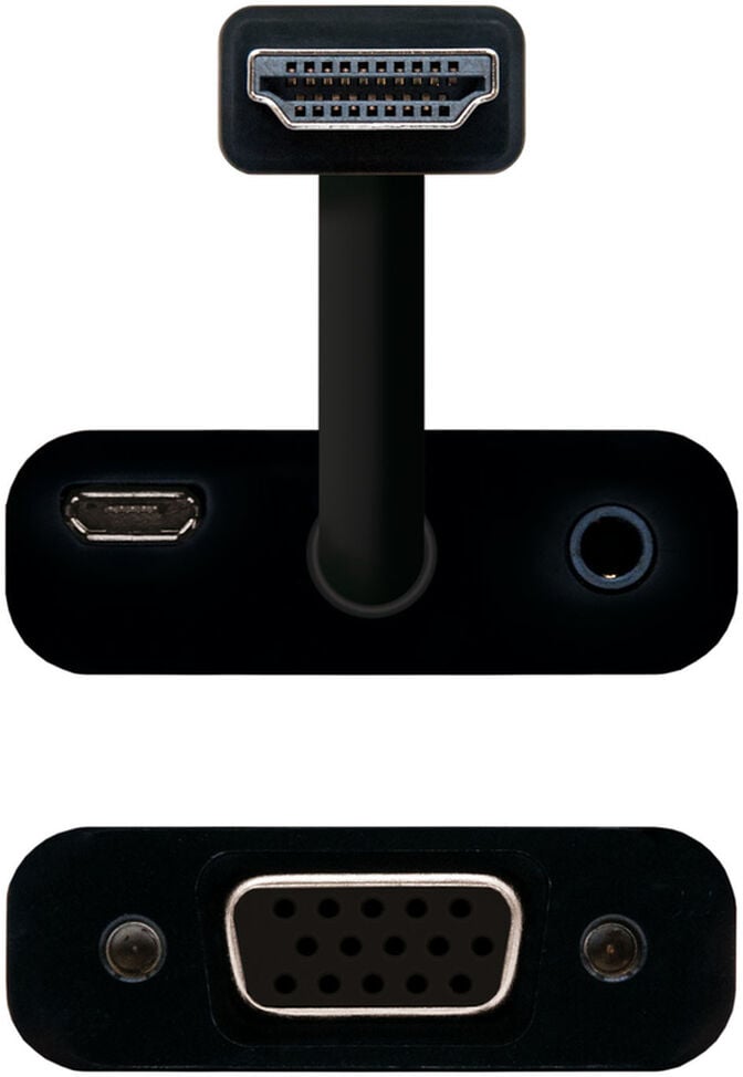 Adaptador Nanocable HDMI M > SVGA/Audio F 10 CM / 1M Preto image number 1