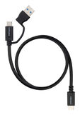 Cabo USB 3.2 Gen2x2 Nanocable 60W 4K/60Hz USB-C+USB-A/M / USB-C/M 2 M image number null