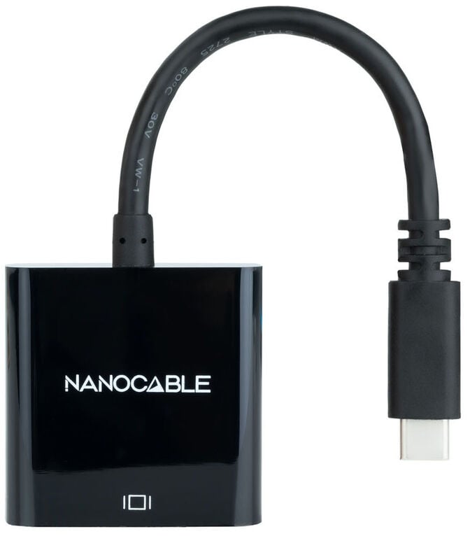 Adaptador Nanocable USB-C M > HDMI F 15 CM Preto image number 0