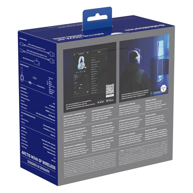Headset Steelseries Arctis Nova 5P Wireless/Bluetooth Branco image number 5