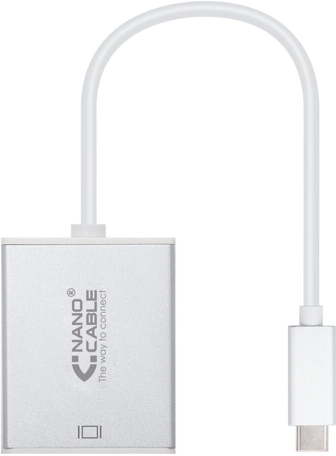 Adaptador Nanocable USB-C M > VGA F 10 CM Aluminio image number 0