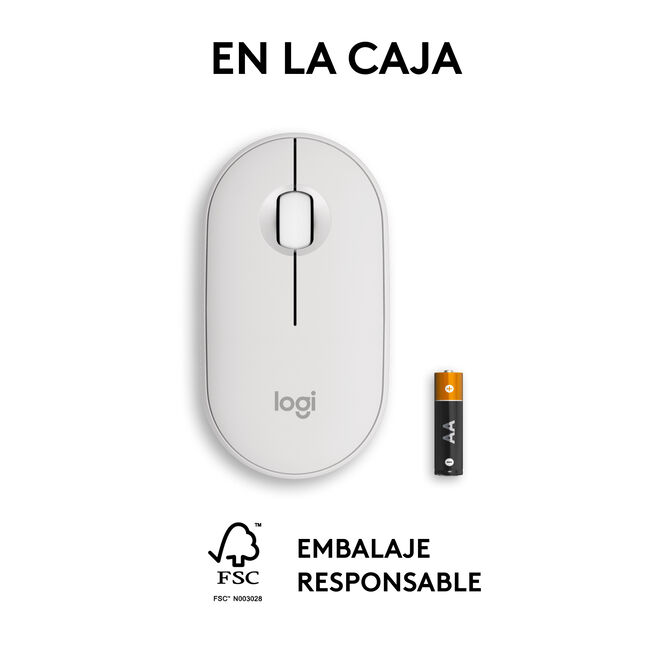 Rato Logitech Pebble 2 M350s Bluetooth Branco image number 18