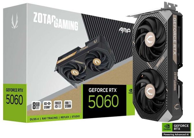 Gr&aacute;fica ZOTAC GeForce&reg; RTX 5060 Amp 8GB GDDR7 DLSS4 image number 0