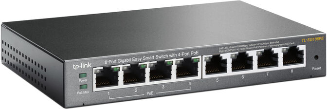 Switch TP-Link TL-SG108PE 8 Portas Gigabit Easy Smart c/ 4 Portas PoE+ image number 1