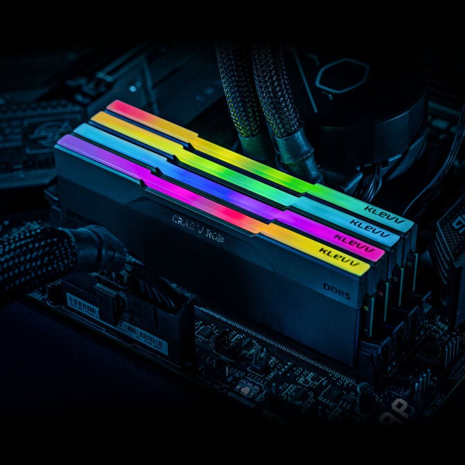 KLEVV Kit 32GB (2 x 16GB) DDR5 CRAS V 6000MHz CL28 RGB Obsidian Black (Intel XMP/AMD Expo) image number 12