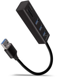 HUB USB AXAGON HMA-CR3A 3x USB-A + SD/microSD, USB3.2 Gen 1, metal