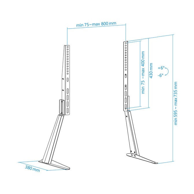 Suporte de Mesa Tooq 32" 70" Max. 50Kg image number 10